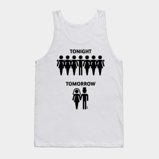 Tonight – Tomorrow (Stag Night / Bachelor Party / Groom / Black) Tank Top